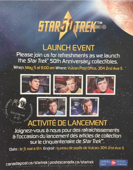 TCF4 Productions & vTV Celebrate Star Trek 50th Anniversary at Vulcan Canada Post